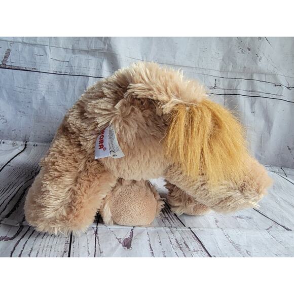 Lion Stuffed Animal Plush 10in Tall Aurora Soft Hard Nose - Picture 4 of 7